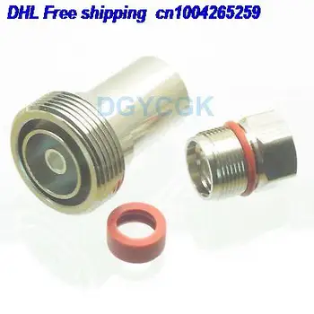 

DHL 20pcs 7/16 DIN female jack clamp 1/2" Flexible cable straight F connector 22ds