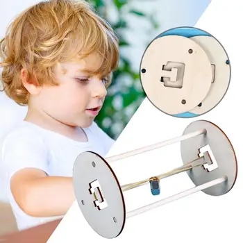 

DIY Wood Roller Model Small Science Experiments Assembled Toy for Children imagination and creativity Ability training