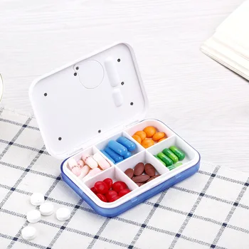 

6 Days Timing Pill Box Travel Pills Case Pill Cases Tablet Divider Medicine Splitters Heath Vitamin Storage Separator For Drug