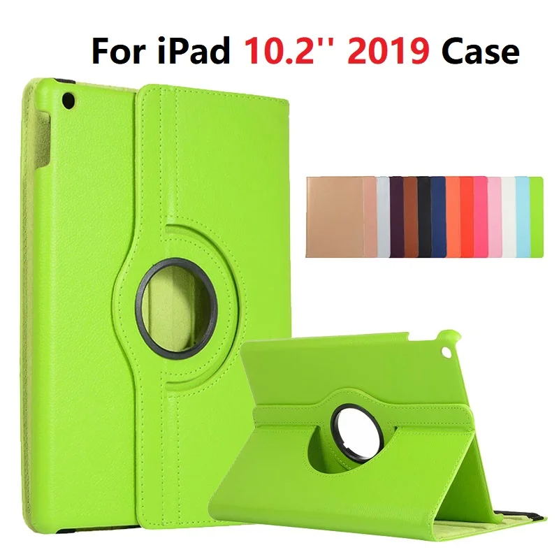 360 Вращающийся чехол для iPad 10 2 2019 A2200 A2198 A2233 из искусственной кожи авто подставка