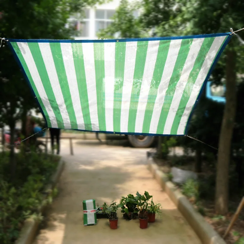 New Outdoor Shade Sails Stripe Tarp Greenhouse Shaded Garden Net Balcony Flower Plant Shelter | Дом и сад
