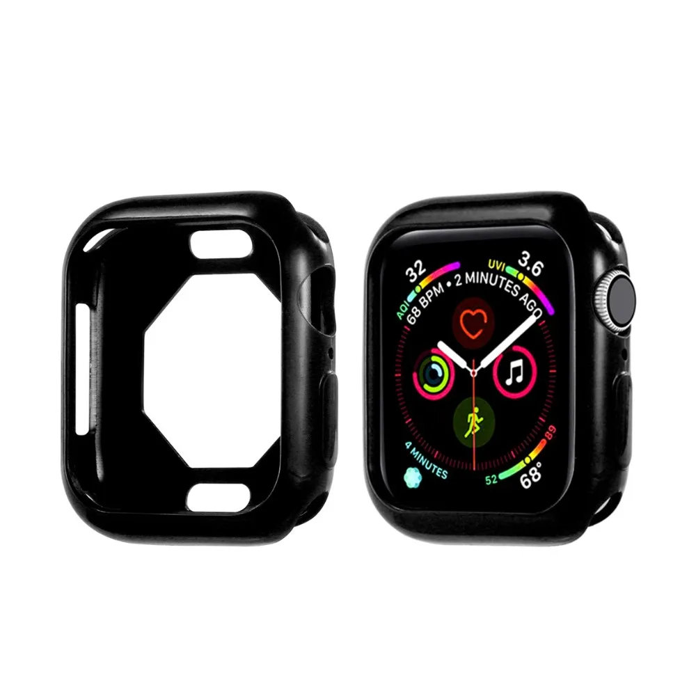 Чехол-бампер для часов Apple Watch 5 4 Чехол 40 мм 44 мм Модные Цветные часы Candy защитные аксессуары для iWatch 5 4