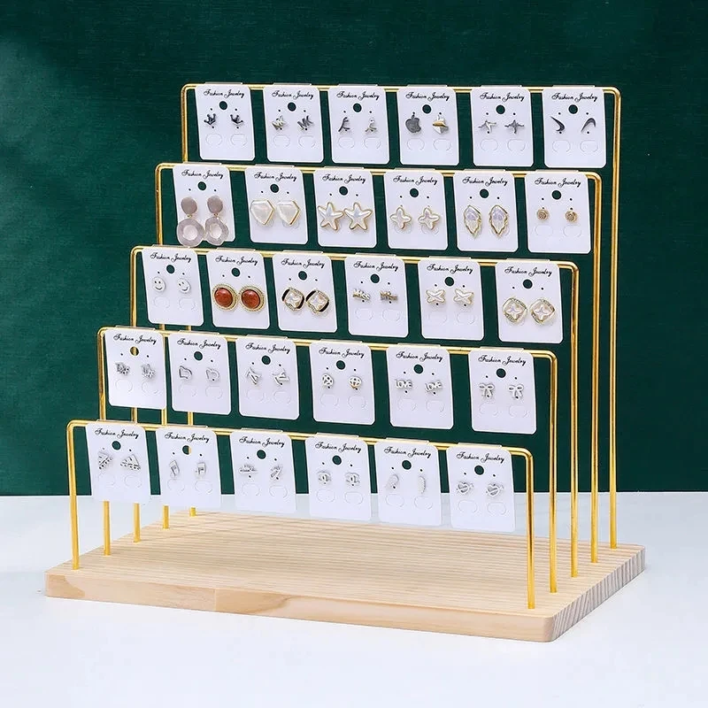 4 Tier Earrings Display, Earrings Organizer, Earrings Rack, Stud Holder,  Earring Holder Stand, Earring Holder Frame, Earring Card Holder 