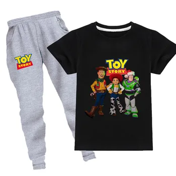 

Children's Summer Baby Children Seven Short Sleeved toy story Pants Suit Baby Boy Girl Stripe Casual Sets boutique kids clothing