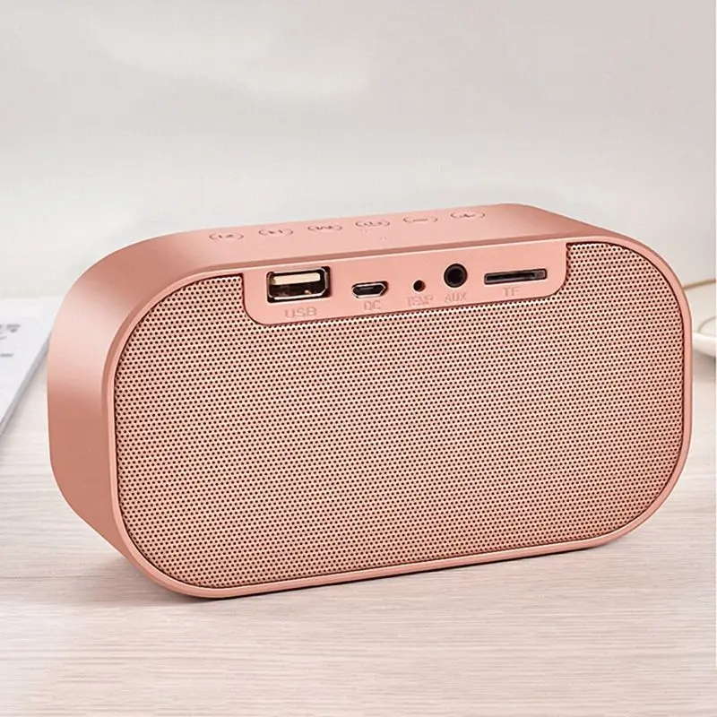 Розовое золото S2 Bluetooth беспроводной мини будильник Зеркало Маленький Стерео