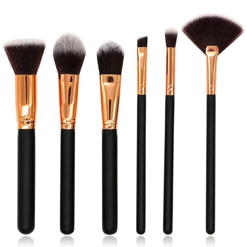 

6pcs Makeup Brushes Set Beauty Tools Foundation Eyeshadow Concealer Lip Make up Brushes High-grade Wooden Handle Makeup Brush
