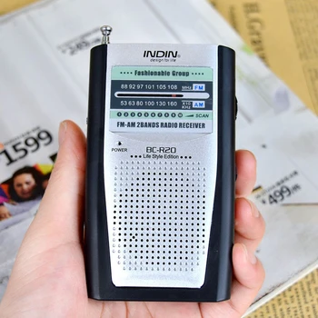 

AM FM radio pocket size portable BC-R20 radio low power for the elderly