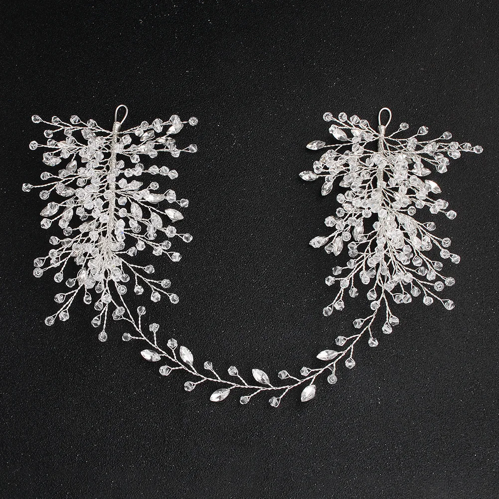 New Design Silver Crystal Hair Jewelry Handmade Wedding Tiara Hair Combs Hot Sale Headpiece Bridal Hair Accessories