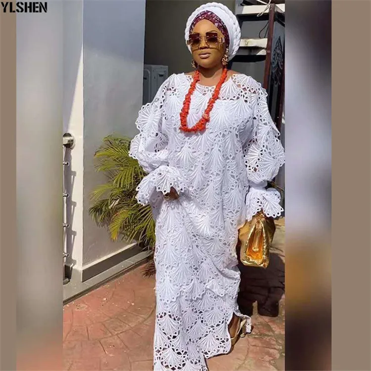 length 150cm Dashiki Lace African Dresses for Women Super Size Traditional Boubou Robe Africaine Femme 2020 Long Africa Dress African Clothes 05