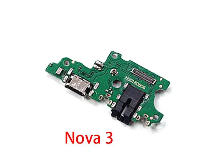 Nova 3 2 шт. USB Разъем питания Разъем Порт док-станция гибкий кабель для huawei Nova 2 Plus 2S 3 3i 3e 4 4e 5 5i Pro модуль микрофона - Цвет: Nova 3