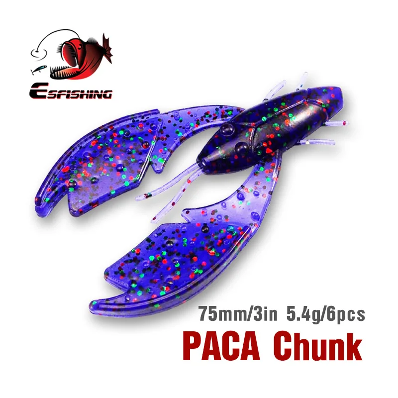 KESFISHING рыболовная приманка морской Пака не сужающийся книзу Craw 7 5 см 4 г 6 шт.