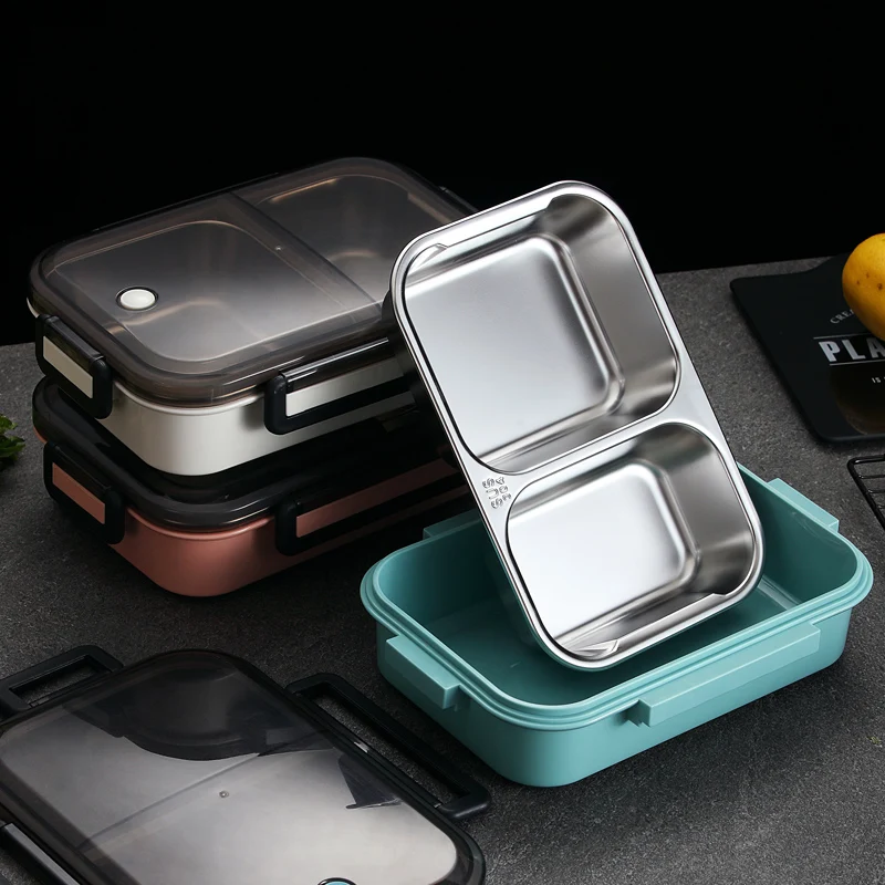 Японский детский Ланч-бокс герметичный Bento box 304 из нержавеющей стали контейнер для еды для детей школьная микроволновая печь портативная коробка для еды