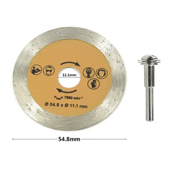 

HSS 54.8mm Mini Woodworking Circular Saw Blade Cutter Rotary Tool+Mandrel Set Electric Hand Sliding Table Saws