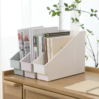 

Book File Data Storage Rack Desktop Storage Box Office File Bookshelf Book Box Storage Basket Table Organizer Rack