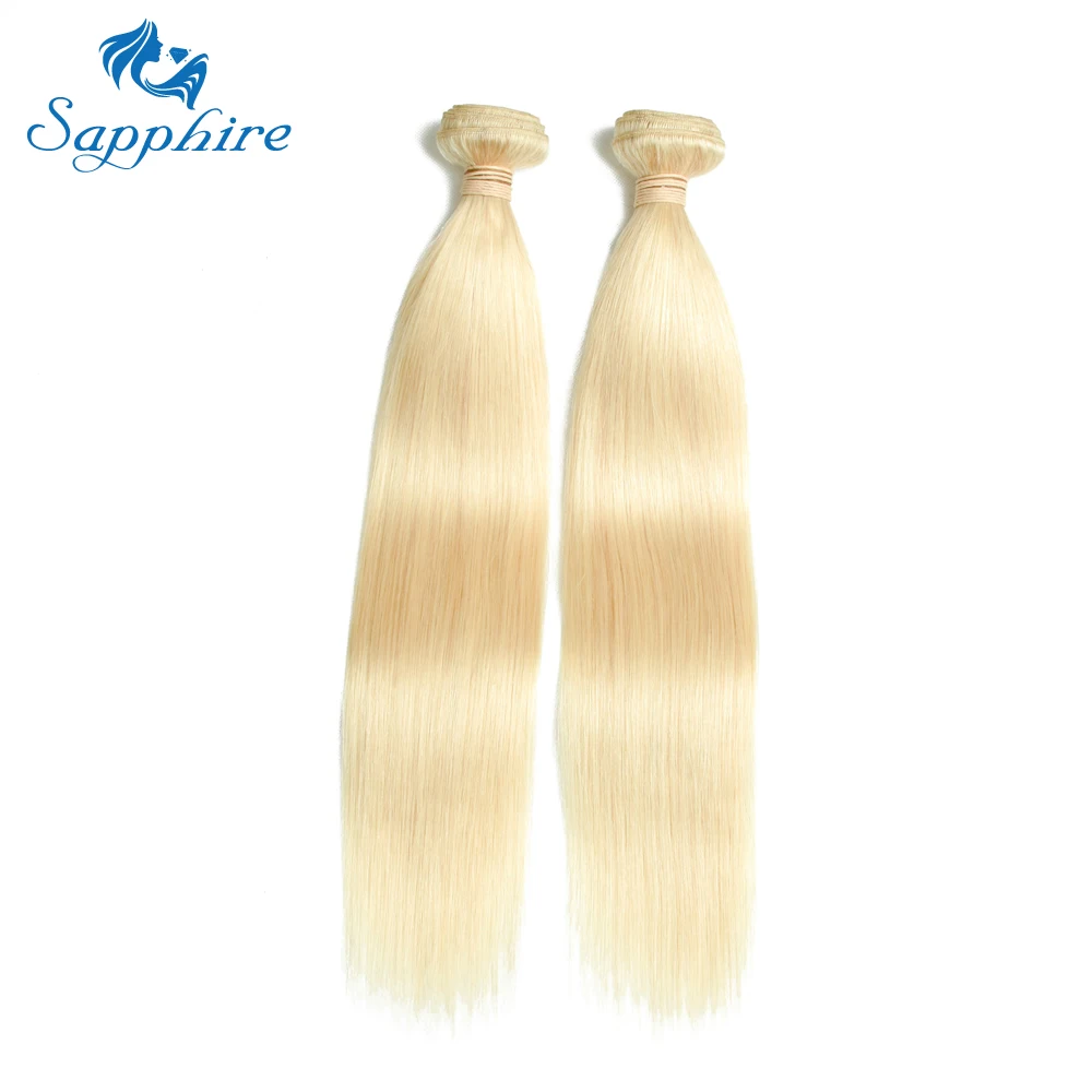 Сапфировые бразильские волнистые волосы, 613 пряди с фронтальной частью, бразильские прямые волосы, блонд, пряди с закрытием, человеческие волосы для наращивания