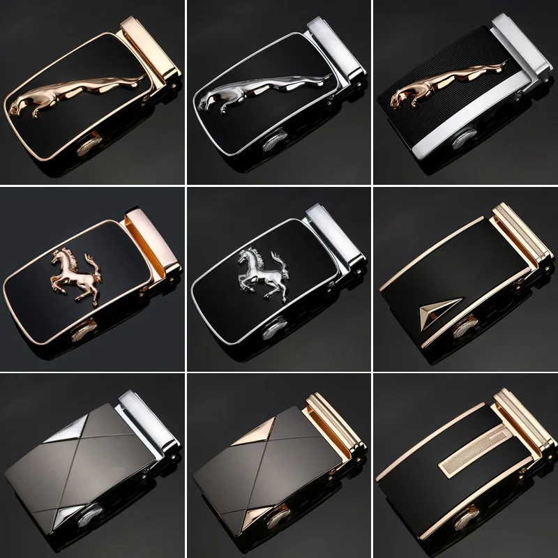 types of belts New Belt Buckle Needle Buckle Stainless Steel Men's First Layer Cowhide Belt Manual Steel Buckle 3.8-4.0cm Belt Accessories snap belt