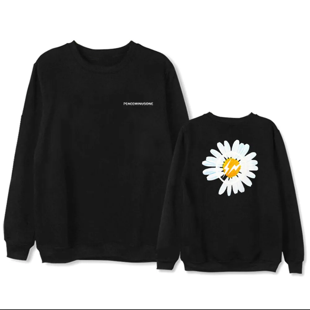 Bigbang clothes loose coat plus velvet thin men women spring autumn harajuku sweatshirt kpop hoodie pink Cotton black White