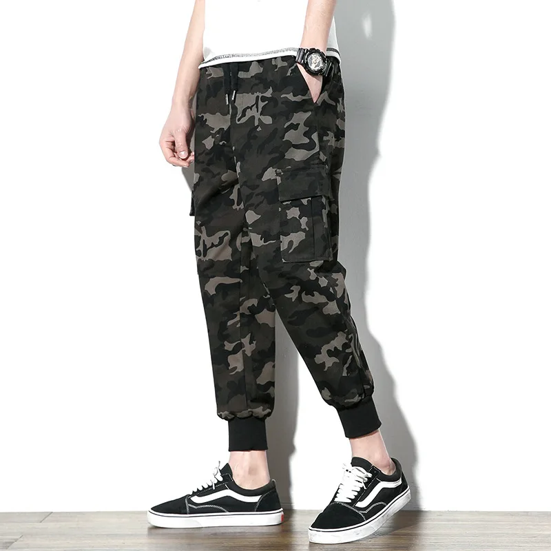 

2020 Spring Main Push Large Size Japanese-style White Walls Labeling Harem Casual Pants Hk37 M-5x-p