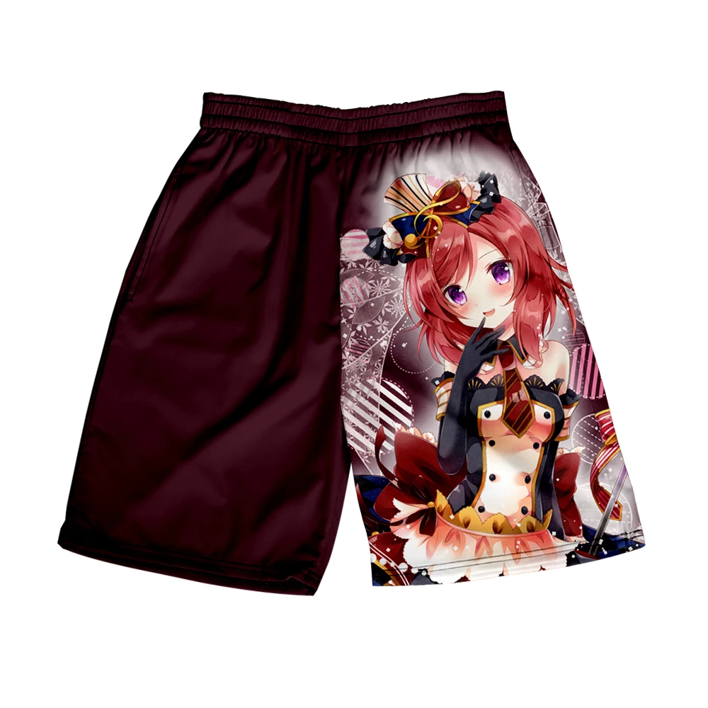 

LoveLive! Nishikino Maki μ's school idol 3D Print Summer Holiday Women/Men Elastic Waist Streetwear Streetwear Beach Shorts