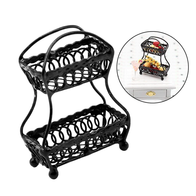 1:12 Doll House Classic Fruit Basket Micro-House Diy Food Storage Kitchen Rack Decoration Mini Accesso |