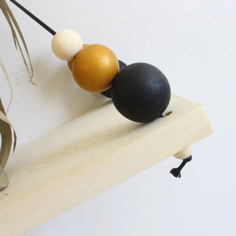 Классическая Ретро деревянная отделка полка с деревянными бусинами Бытовая