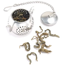 8 упаковок, ситечко для заварки чая из нержавеющей стали с шариковой сеткой и крючком, шар для специй в виде листьев чая с веревкой и цепочкой, кухонные инструменты для дома