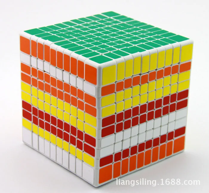 [Kathrine Ten Order Magic Cube Белый] 10X10X10 белый фон квадратный 10 Order Magic Cube