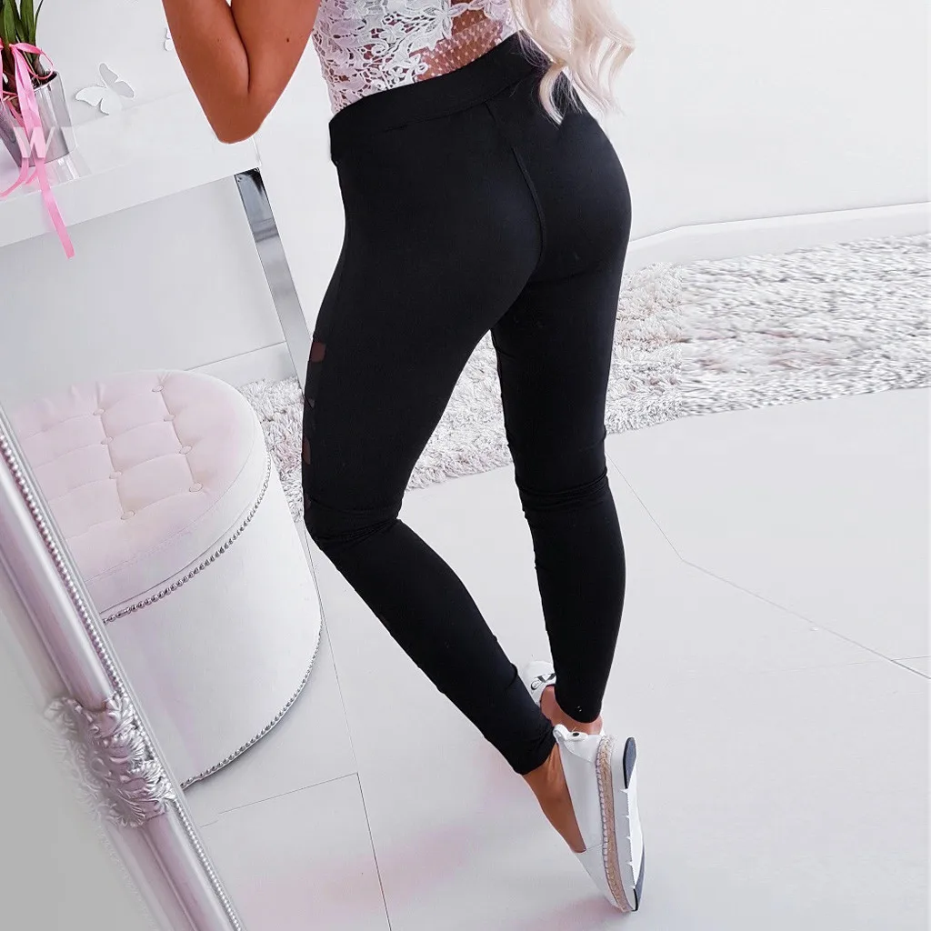 Сексуальные женские леггинсы в готическом стиле с сетчатой вставкой, дизайнерские брюки, леггинсы больших размеров, черные спортивные бриджи, новые леггинсы для фитнеса Tayt#20