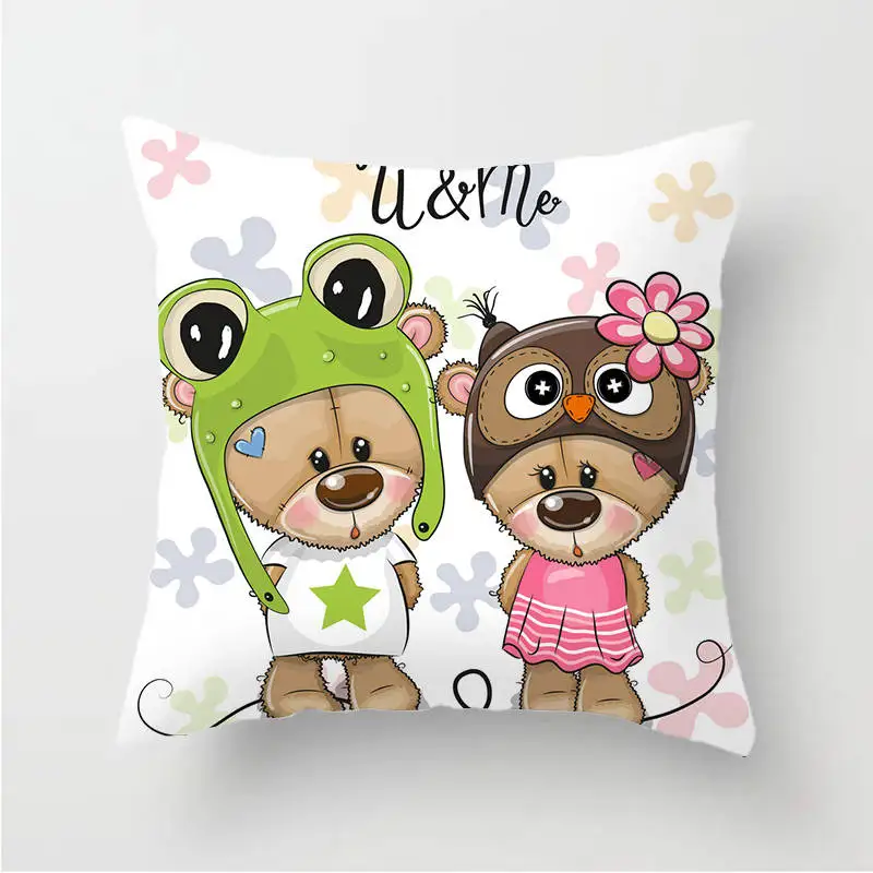 Owl Decoration Cushion Cover Polyester Throw Pillow Case Cover Decoration Pillowcases Decorative Pillows Cover TP136 - Цвет: TP13603