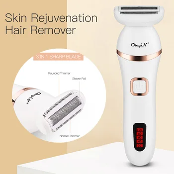 

3 In 1 Rechargeable Painless Hair Removal Electric Epilator Lady Shaver Razor Body Arm Leg Hair Trimmer Female Shaving Machine
