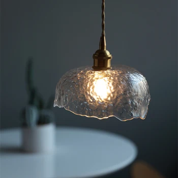 

Nordic minimalist glass chandelier porch balcony bedroom bedside lamp Japanese style homestay chandelier