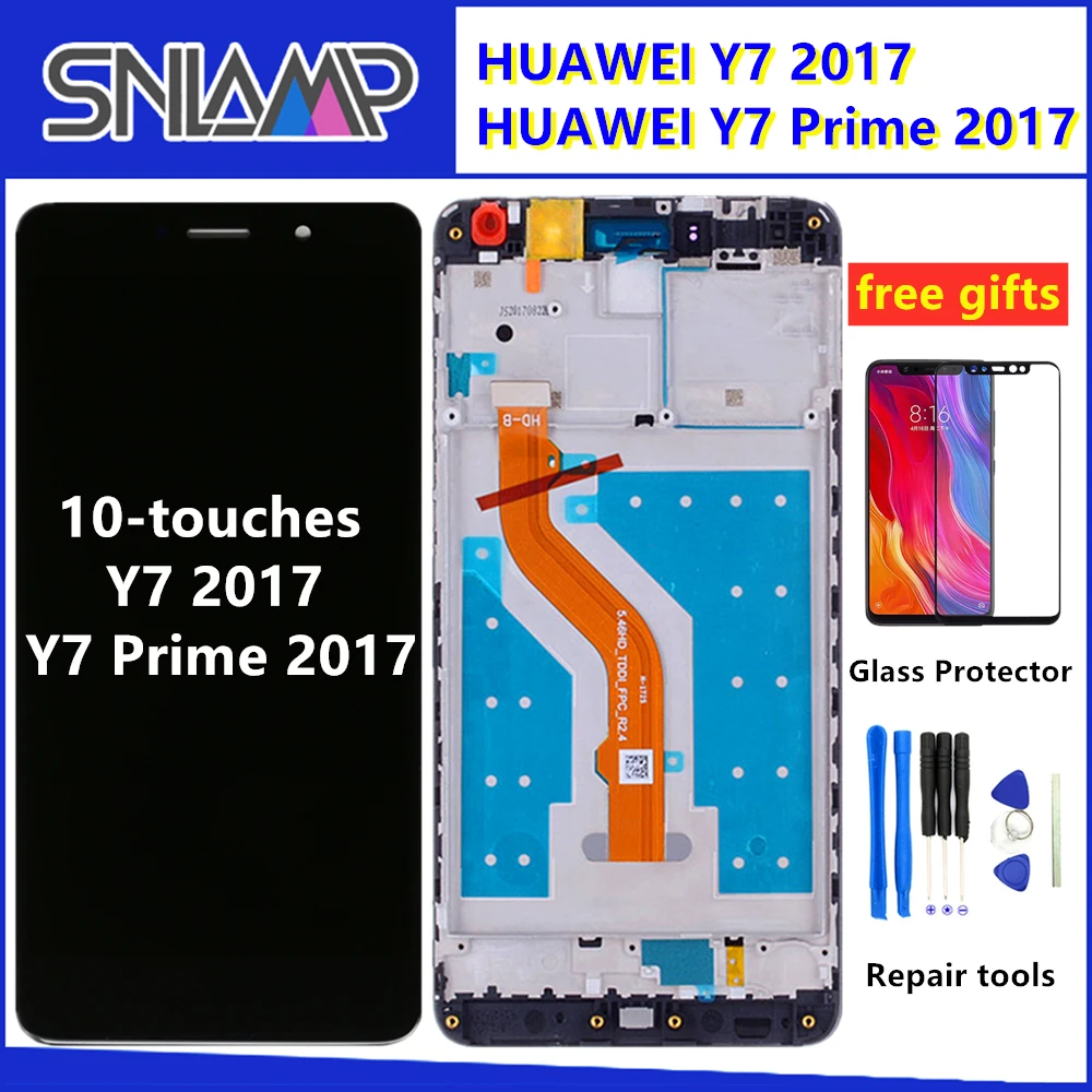 5,5 '' ЖК-дисплей для HUAWEI Y7 сенсорный экран с рамкой для HUAWEI Y7 Prime TRT-L21 TRT-LX1 ЖК-экран