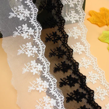 

28yards width 5.5cm Cotton mesh embroidery lace item Needlework sewing accessories Dress decoration Garment material 197