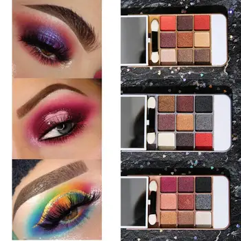 

Hot sale Shape of Apple 5 Mobile Phone Contour 9 Color Eye Shadow Pearl Light Dumb Light Desert Rose Eye Shadow Disc Portable
