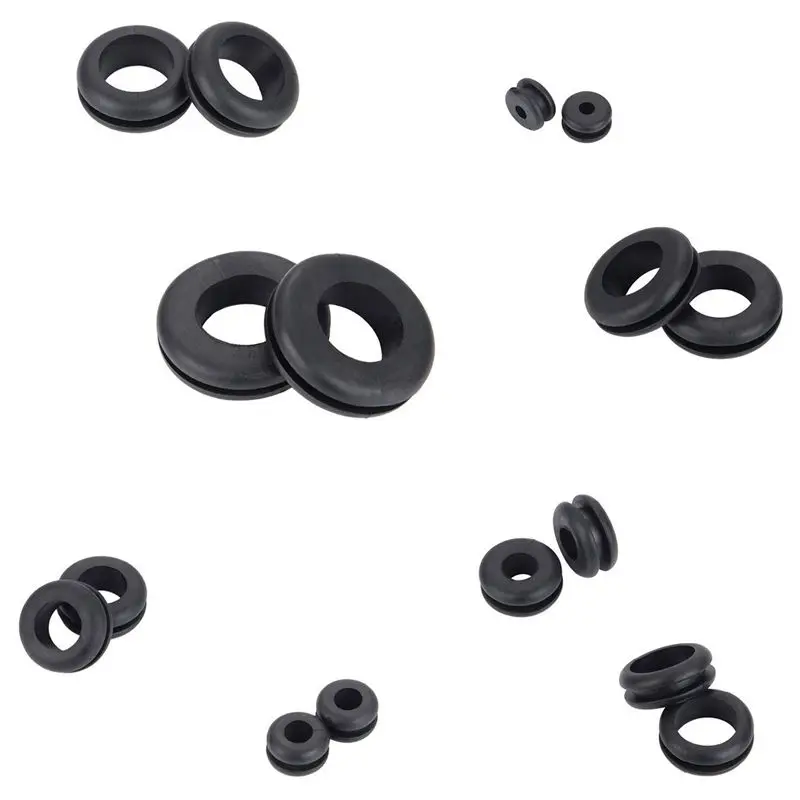 260pcs Rubber Grommet Assortment Wiring Coil Wire Gasket M3 / M4 / M5 / M6 / M8 / M10 / M12