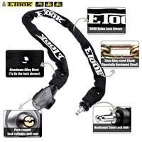 Etook ล็อคแบบพกพาจักรยานเสือภูเขาและถนนสกู๊ตเตอร์ล็อคทนทานผ้าไนลอน Anti Scratch Heavy Duty ยาว Anti Rust โซ่ 5