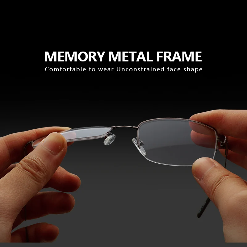 ZENOTTIC 2024 Fashion Titanium Half Rimmed Glasses Frame Women Men Ultralight Memory Metal Flexible Spectacles Eyewear