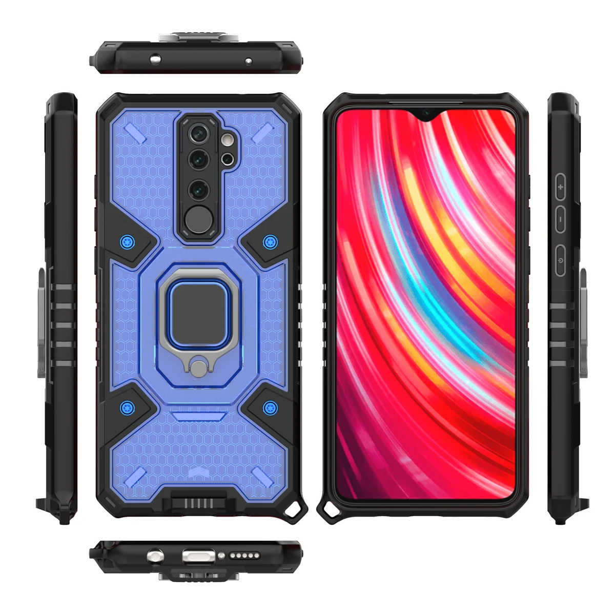 Xiaomi Mi Case Armor Redmi Magnetic Metal Ring Stand Armor