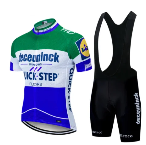 QUICK STEP Cycling Clothes Men Short Sleeve Jersey Set Bike Suits Mtb Team Uniform 2020 Summer Ropa Ciclismo Roupas Ciclistas