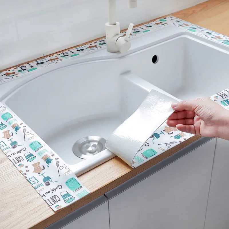 Kitchen Sink Washstand Waterproof Sticker Antifouling Absorbent Sticker Bathroom Toilet Glass