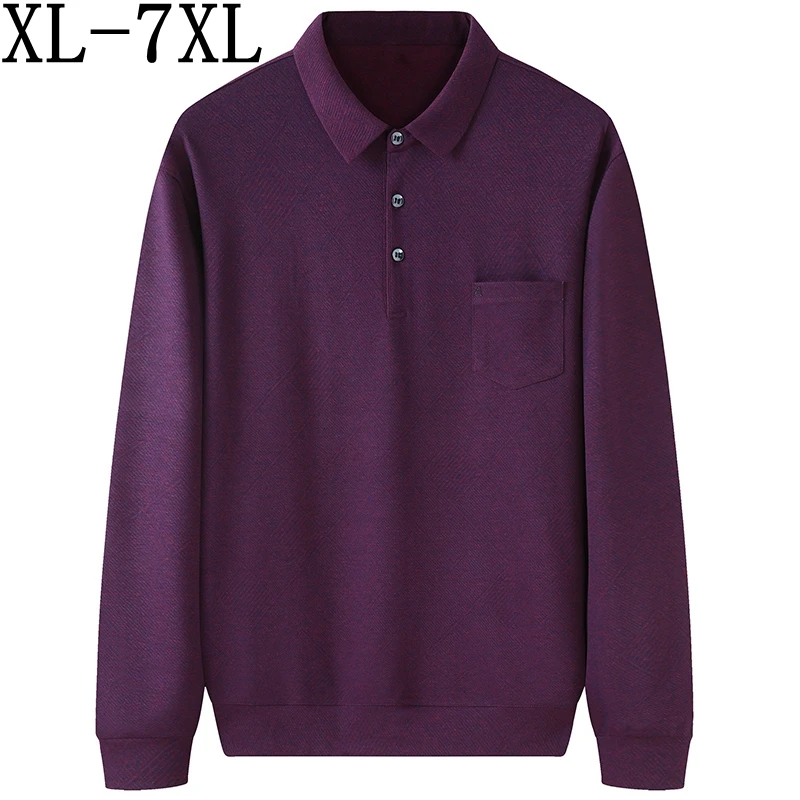 

7XL 6XL 5XL 2021 New Autumn Oversized Loose Polo Shirt Men Comfortable Mens Polos Shirts With Pockets Casual camisa masculina