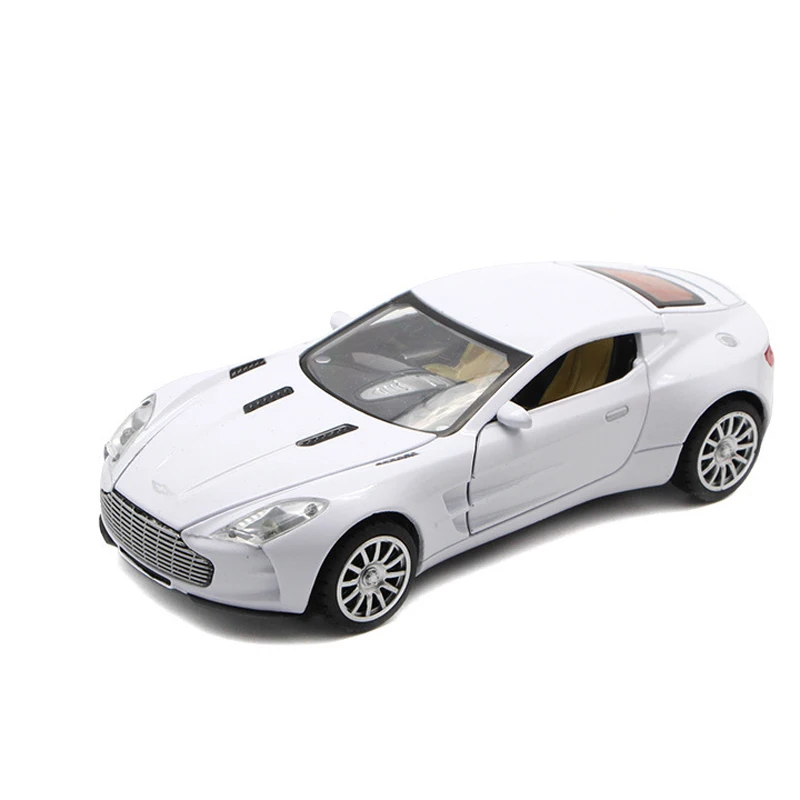 1/32 масштаб Aston Martin литая под давлением модель автомобиля с оттягивающимся задним ходом игрушки со звуковыми огнями сплав автомобиль игрушка детский подарок коллекции