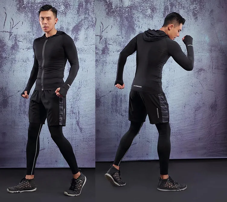 Осенние спортивные куртки с капюшоном tao zhi кардиган на молнии быстросохнущие спортивные колготки одежда для бега с курсором