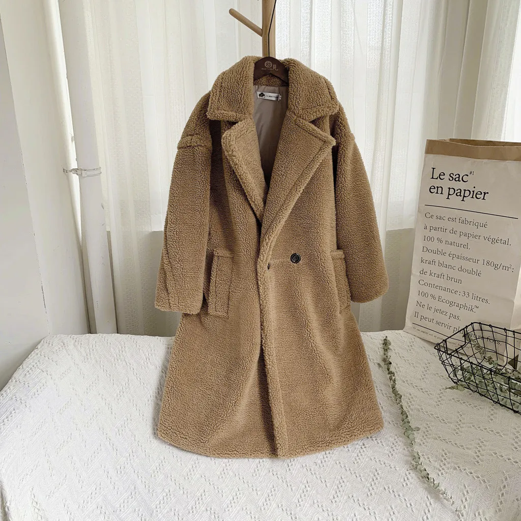 Новинка 2019 плюшевое пальто из искусственного меха длинное для женщин зимняя