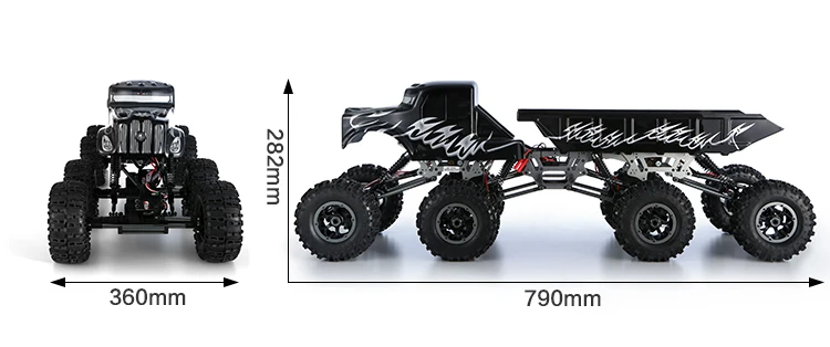 Машинка для скалолазания 1/10 scale RC 8WD 8X8 Rock Crawler Truck RTR MT1012 8 приводных колес|rock