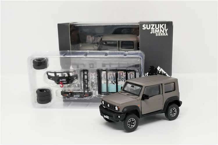 1:64 BM Creations Suzuki Jimny (JB74) Matte Grey w/accessory pack Right Hand Drive Diecast Model Car