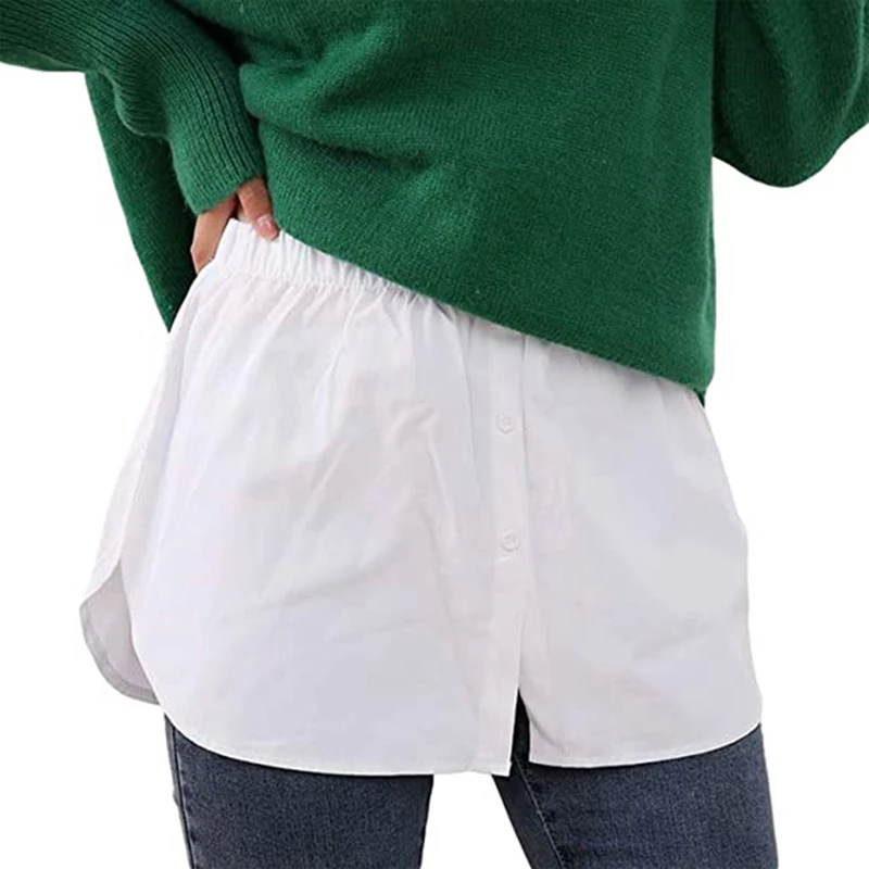tulle skirt Detachable Underskirts Women Fake Hem Shirt Blouse Extender Layering Fake Top Lower Sweep Half-Length Splitting Plaid Mini Skirt black maxi skirt