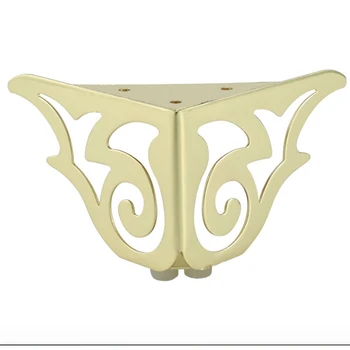 

(Pack of 4pcs) Gold Cabinet Tea Bar Iron Legs for Sofa Bed Feet Chair Furniture Stand Leg H =80mm