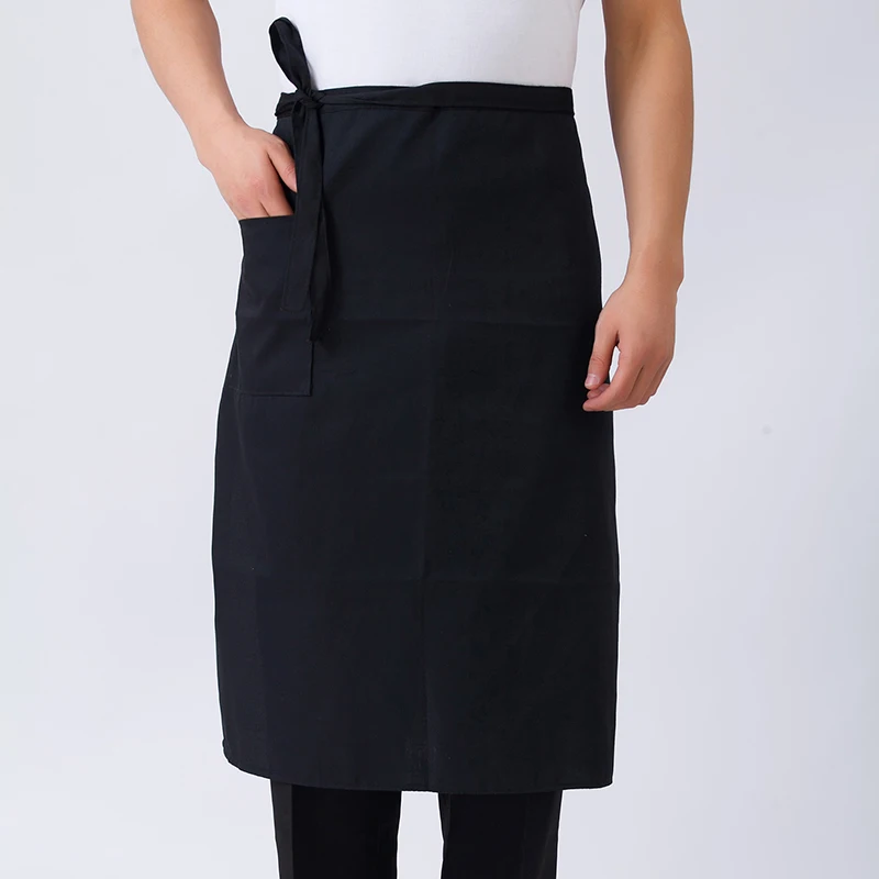2024 Newest Hot Solid Cooking Kitchen Apron For Woman Men Chef Waiter Cafe Shop BBQ Hairdresser Aprons Bibs Kitchen Accessory
