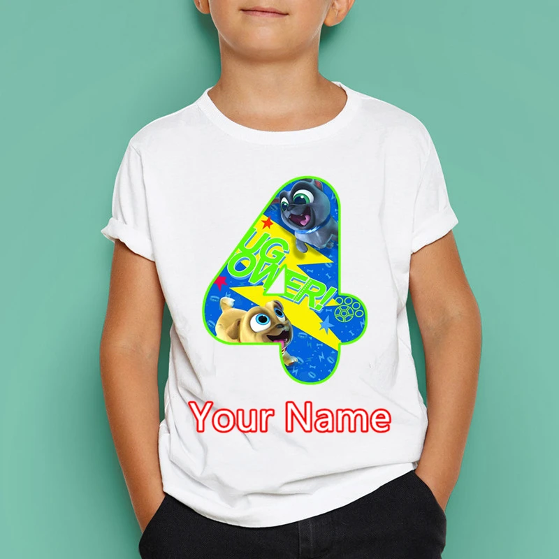 Футболка для мальчиков и девочек с изображением щенков друзей номер на день
